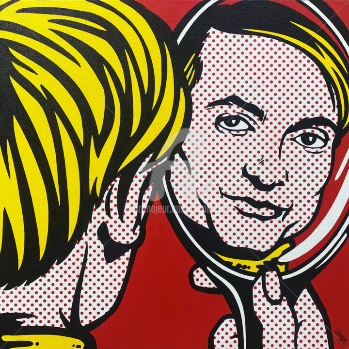 Roy In Mirror 绘画, 23.6x23.6 in