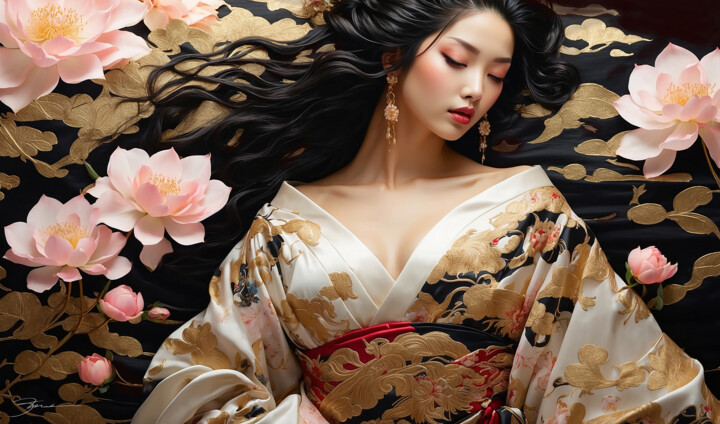 The Golden Kimono 数字艺术