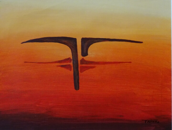 Peinture intitulée "Regard sur couchant" par Jeanpierre Allano, Œuvre d'art originale, Acrylique