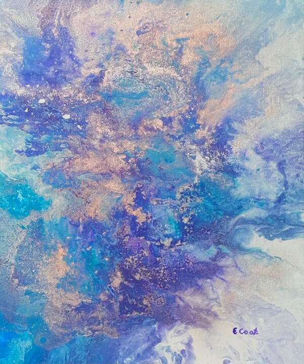 Peinture intitulée "Waltzing the Blues" par Elisa Cook Benbassat Bassat, Œuvre d'art originale, Acrylique