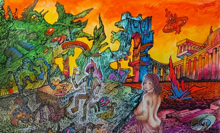 Ланшафт Vll. 绘画, 15.8x23.6 in