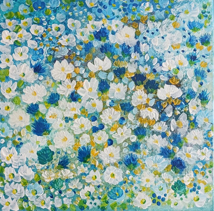 Le pré bleu 绘画, 11.8x11.8 in
