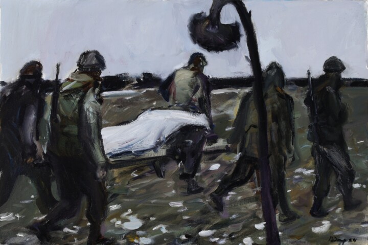 At war 绘画, 15.8x23.6 in