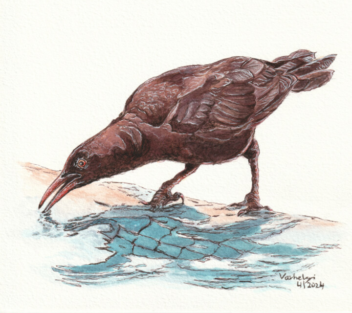 Rabenvogel#25 图画, 6.3x7.1 in