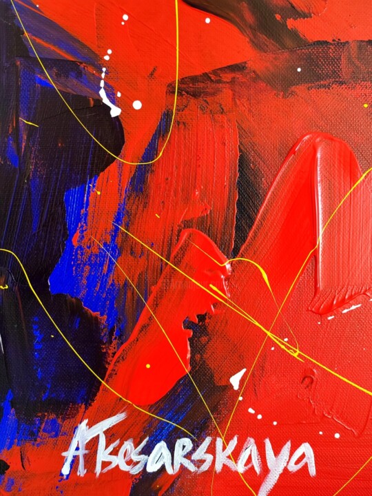 Red Queen - Colorful Portrait Woman, Painting by Aliaksandra