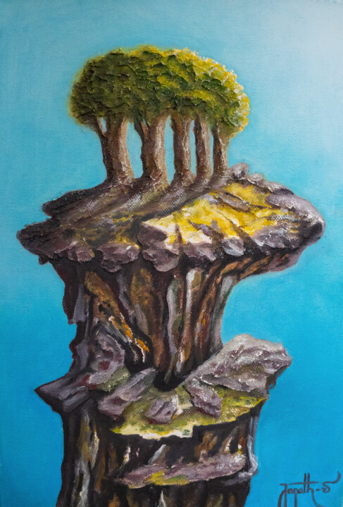 Tree that survived 绘画, 13.8x9.5 in