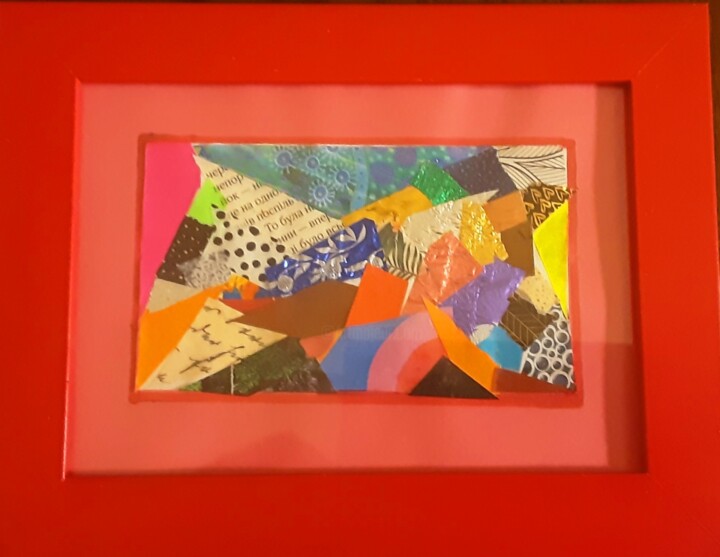 Collages intitulée "Der russischer grüß." par Angelo Marzullo, Œuvre d'art originale, Collages Monté sur Panneau de bois