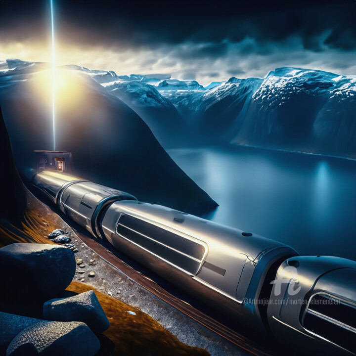 Digital Arts titled "“RAIL(NOR)WAY”" by Morten Klementsen, Original Artwork, AI generated image