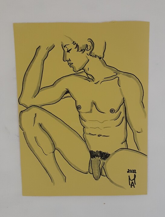 Ich warte auf dich. 绘画, 15.8x11.8 in