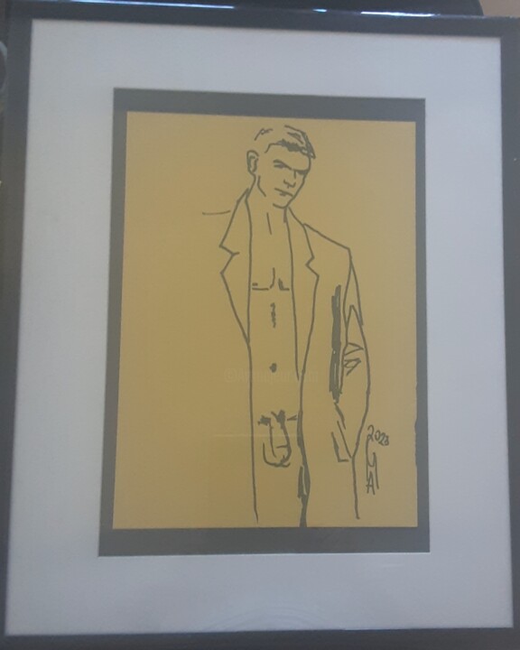 Al Teatro. 绘画, 13.4x9.5 in