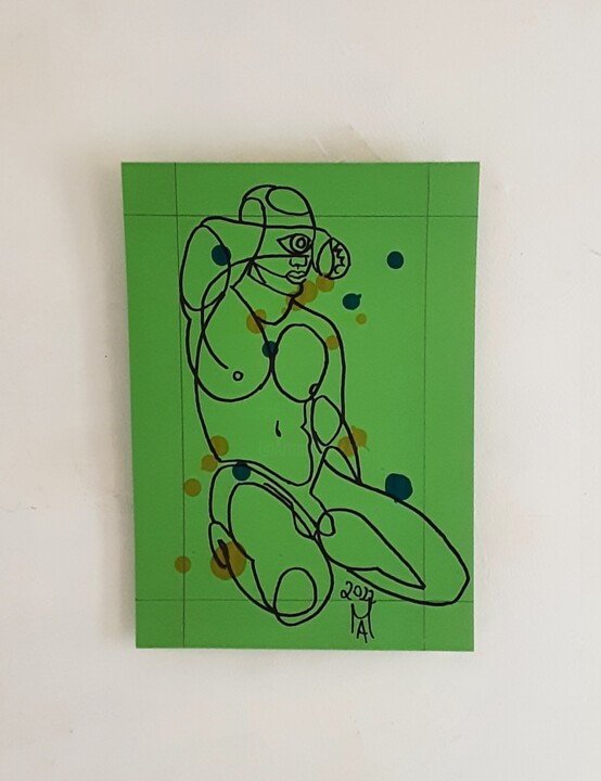 Der dritte Auge. 绘画, 13.4x9.5 in