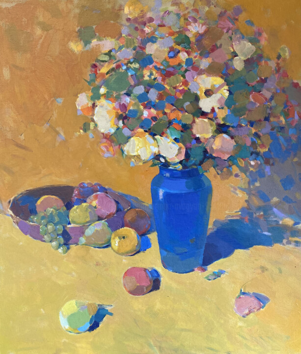 绘画 标题为“Autumn still life” 由Arman Avagyan, 原创艺术品, 油 安装在木质担架架上