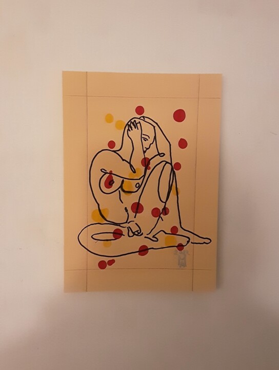 Ich habe die Nase voll. 绘画, 13.4x9.5 in