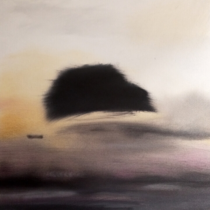 Painting titled "#143, 25x25cms, hui…" by Michel Debray, Original Artwork, Oil