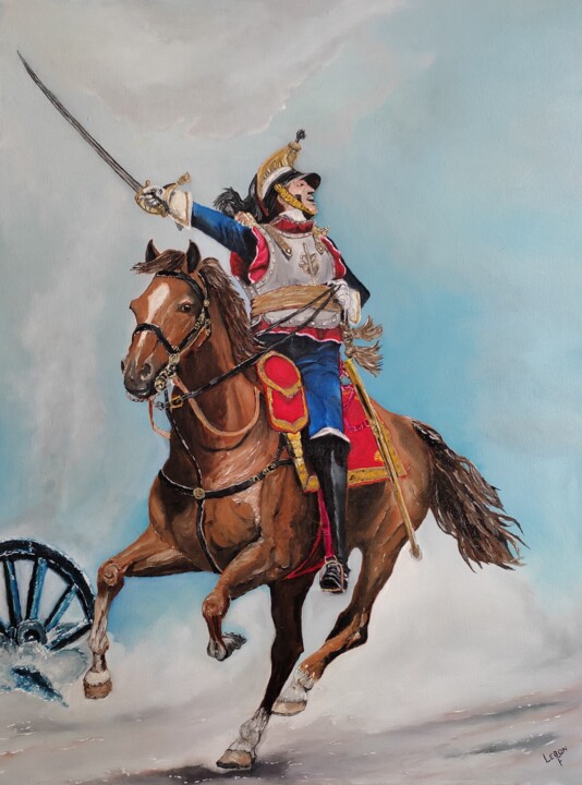 officier de cuirassier 1er empire 绘画, 31.5x23.6 in