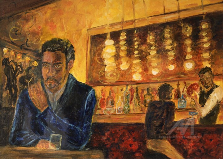 Almost Blue 绘画, 19.7x27.6 in