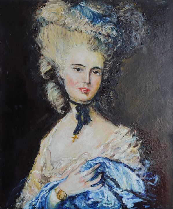 Painting titled "37, Portrait of a L…" by Volodymyr Chukhas, Original Artwork, Oil