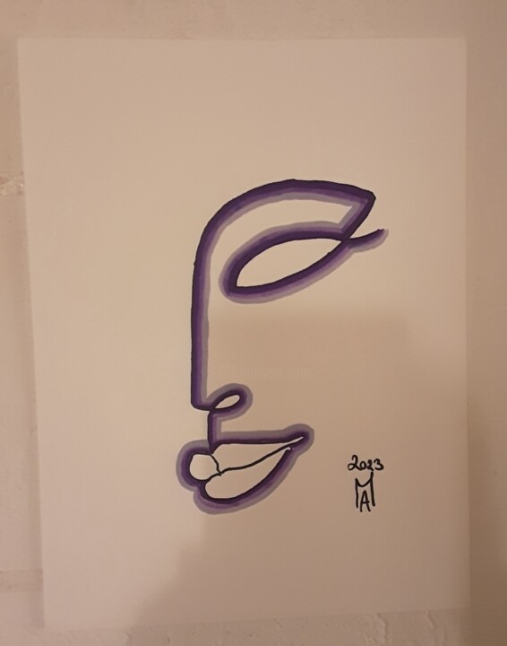 La visionaria. 绘画, 18.9x14.2 in