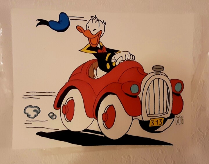 Forza si parte. 绘画, 14.2x18.9 in
