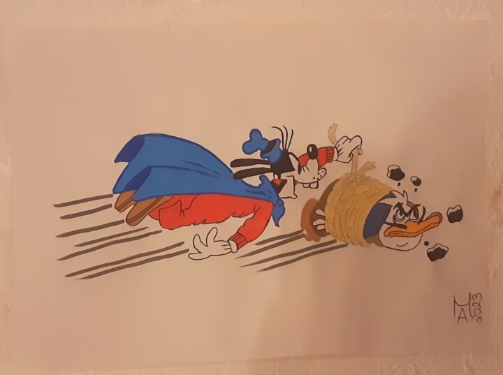 Super Pippo. 绘画, 11.8x16.5 in