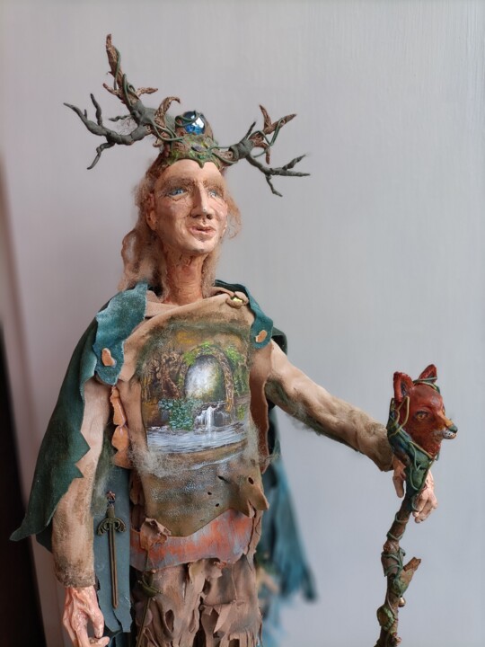 KALEN, druida celtico 雕塑, 64.2x11.8 in