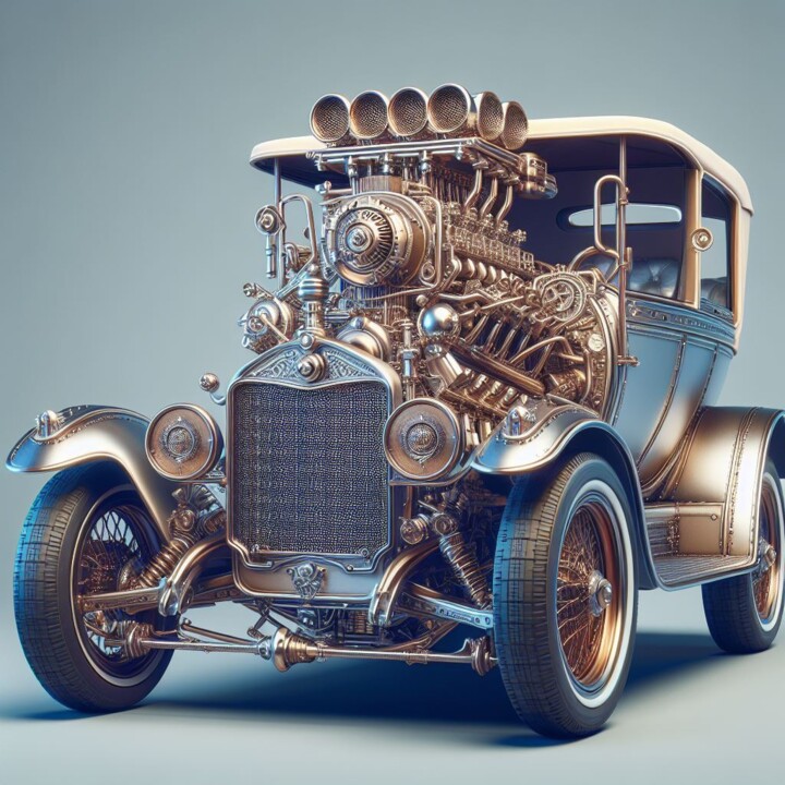 Steampunk automobile 2 数字艺术