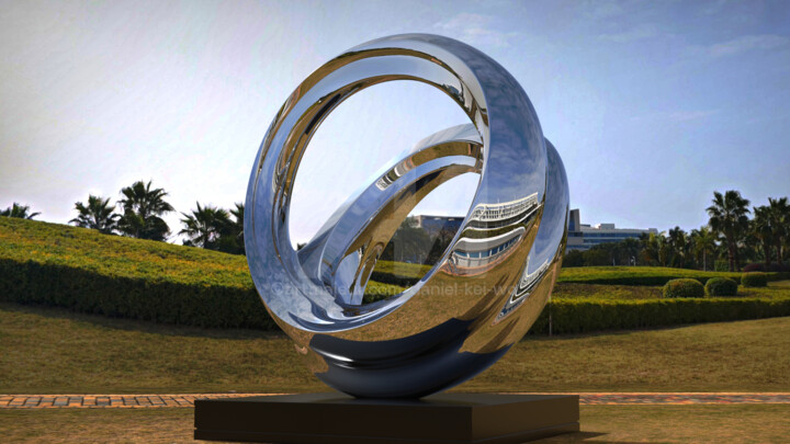 Echo Arc#2 雕塑, 88.2x78.7 in