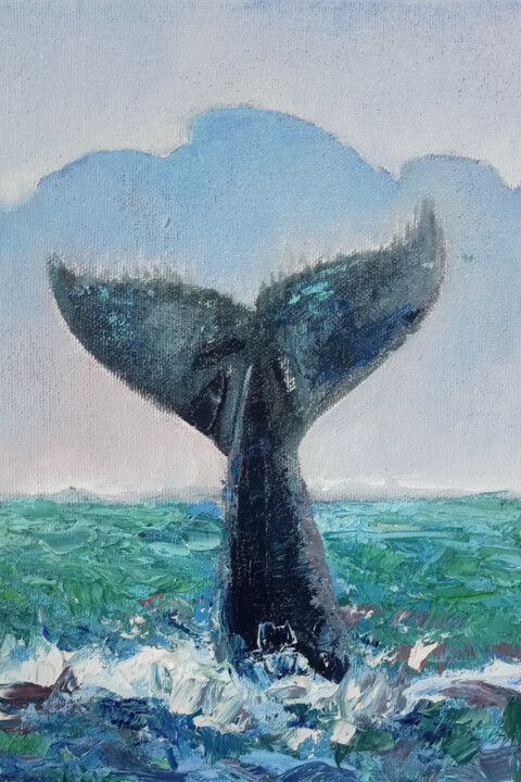 Painting titled "Картина маслом на х…" by Irina Shchelchkova, Original Artwork, Oil