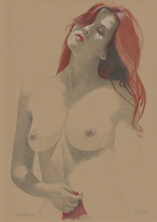 "Rred Nr.35 (23:57)" 图画, 11.7x8.3 in