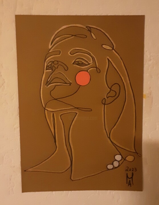 La signora 绘画, 16.5x11.8 in