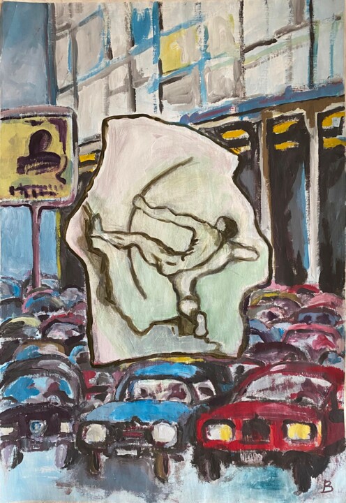 Zusammentreffen 绘画, 39x27.2 in
