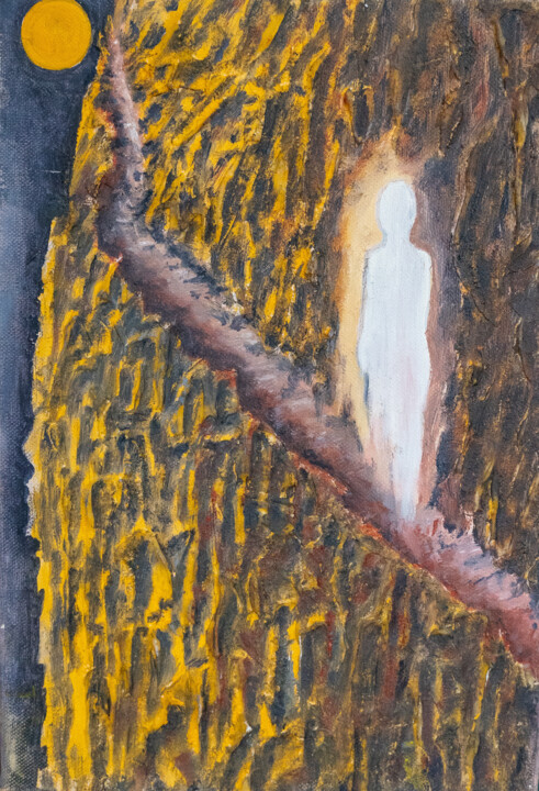 Path To Nirwana 绘画, 13.8x9.5 in