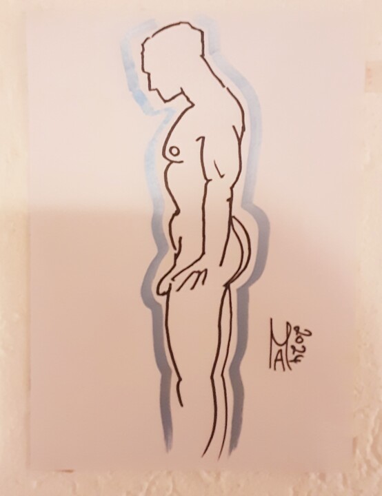 Sulla bilancia. 绘画, 11.4x8.3 in