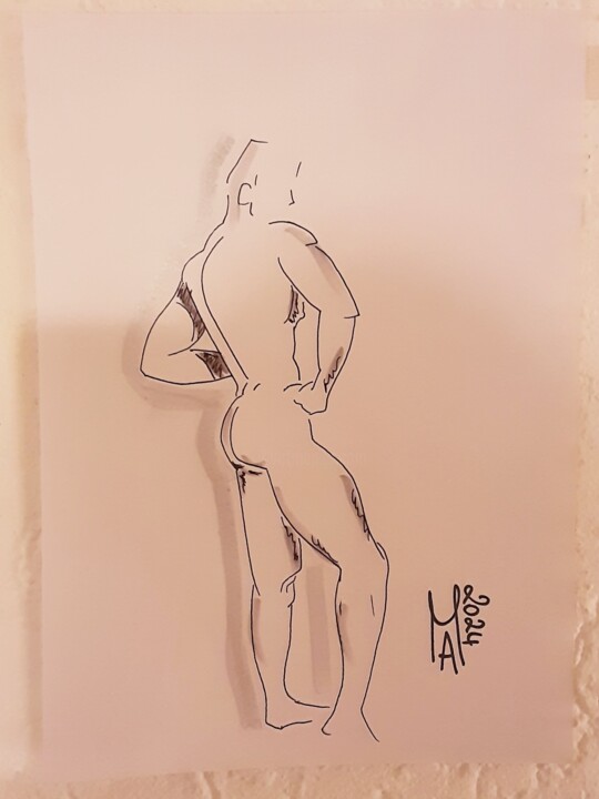 Qua sono. 绘画, 11.4x8.3 in