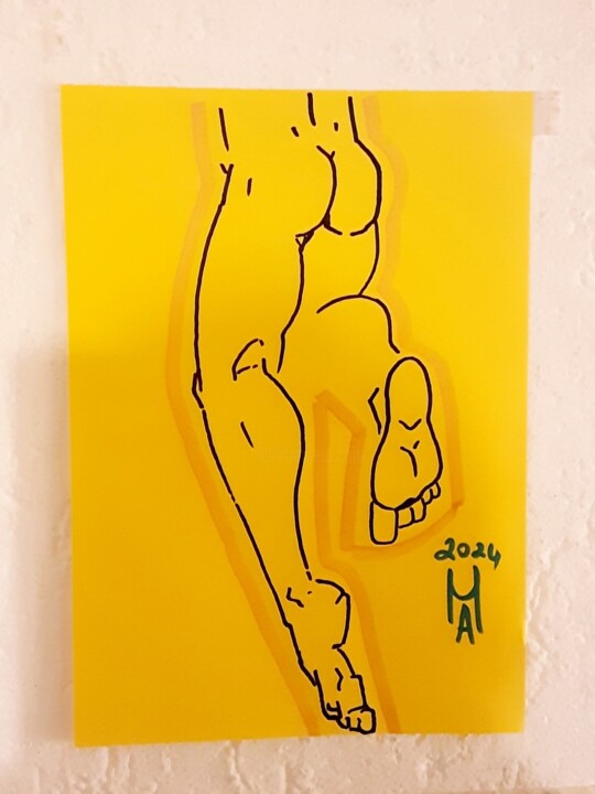 Saltiamo insieme. 绘画, 11.8x8.3 in