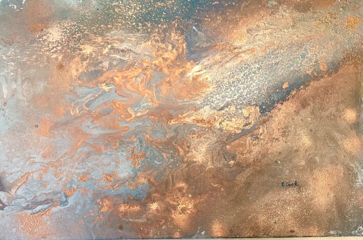 Pintura titulada "Rose Gold Break of…" por Elisa Cook Benbassat Bassat, Obra de arte original, Acrílico