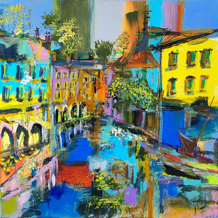 Les reflets 绘画, 15.8x15.8 in