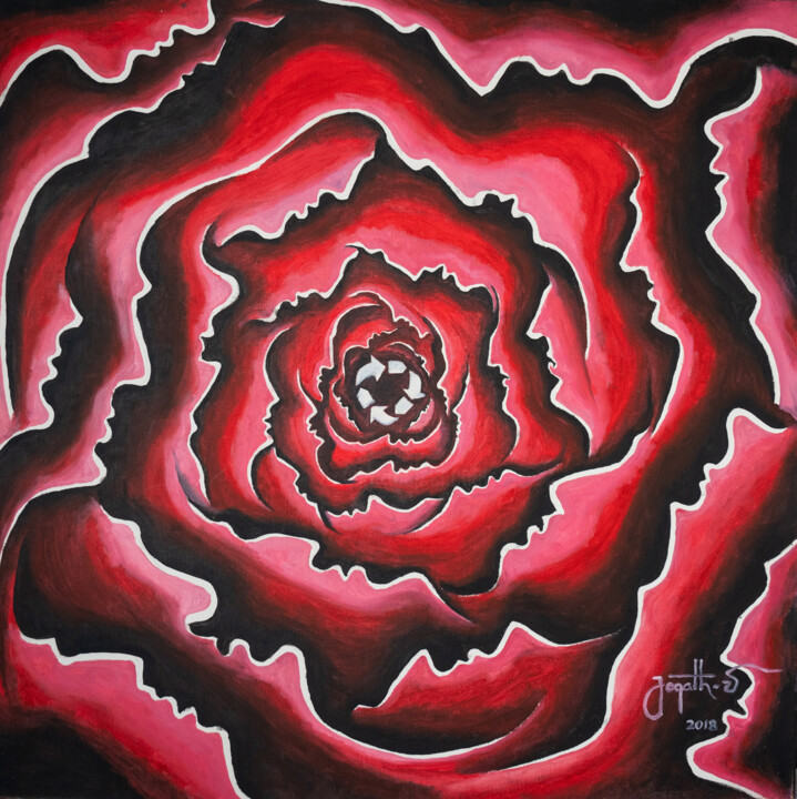 Reincarnation 绘画, 27.6x27.6 in