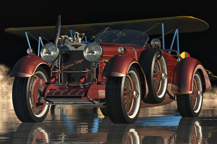 Hispano Suiza H6 Tulipwood 1924 1971 BOEING STEARMAN 数字艺术