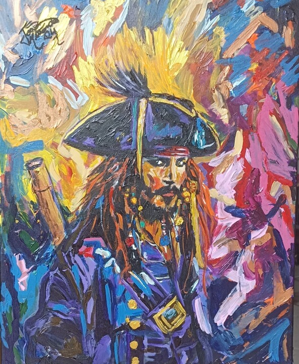 Jack Sparrow 绘画, 19.7x15.8 in