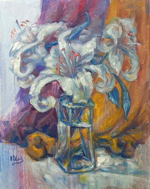 Lilies 绘画, 20x16 in