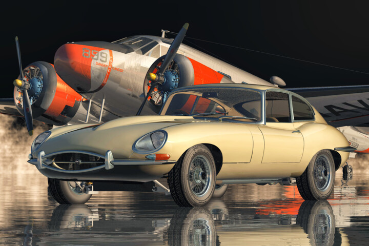 Jaguar E-Type - A Legendary Sports Car From 1960 数字艺术