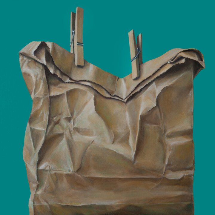 Klammerbeutel 绘画, 35.4x35.4 in