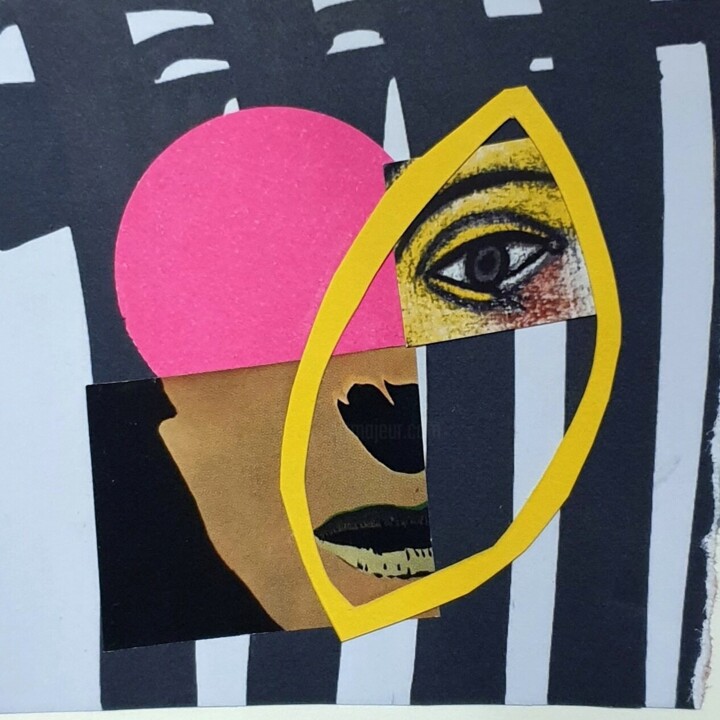Collages intitulée "Identité" par Julie Verhague, Œuvre d'art originale, Collages