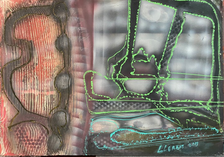Abstracción 2013 Ref 201305-02f 绘画, 19.7x27.6 in
