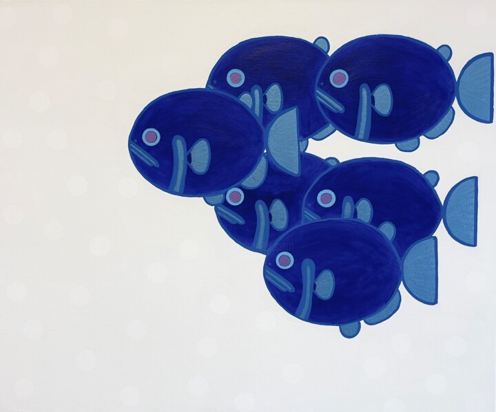 Amazon Blue 绘画, 20x24 in