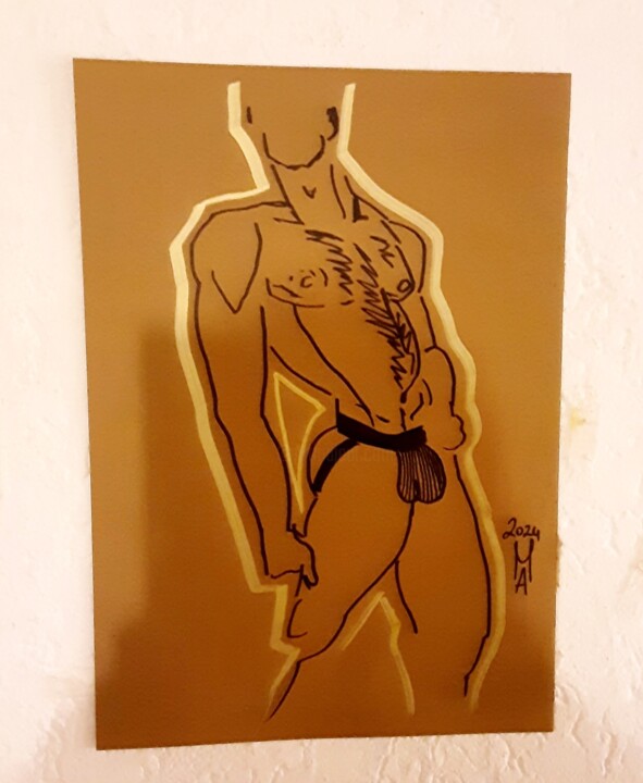 Sotto controllo. 绘画, 16.5x11.8 in
