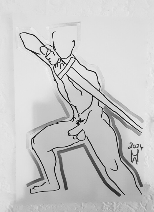 In Guardia. 绘画, 16.5x11.4 in