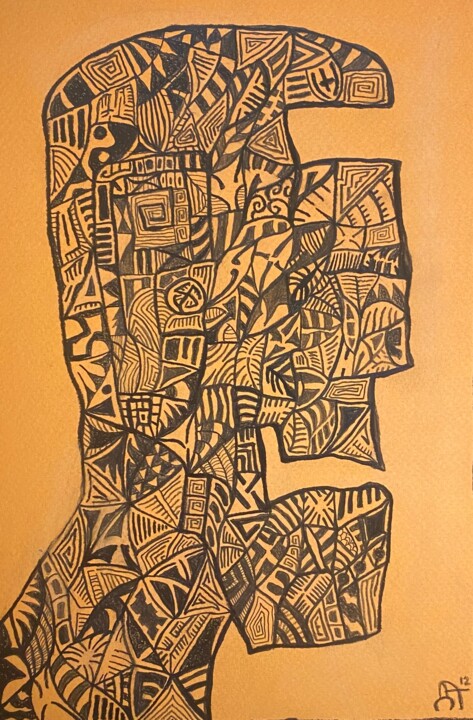 图画,  9.8x6.7 in 