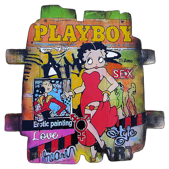 PLAYBOY N° 2 绘画, 27.6x27.6 in